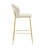 Kira Indoor Upholstered Bar Stool, Beige Fabric With Metal Frame, Set Of 2-362739932