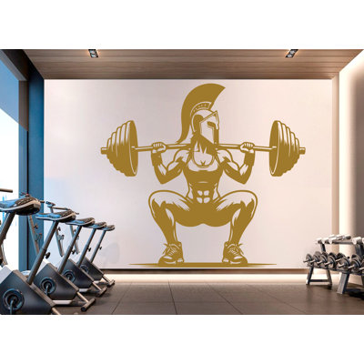 Spartan Girl Gym Wall Decor Ancient Fitness Wall Art Skull Gym Wall Decals Spartan Wall Decal Crossfit Gifts Home Gym Wall Sticker Gym 721RS