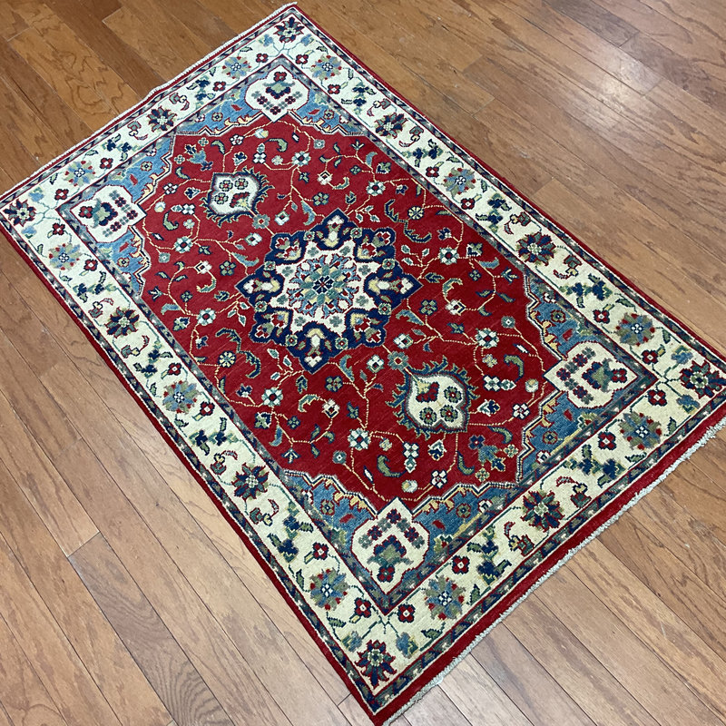  Handmade Kazak Wool Rug