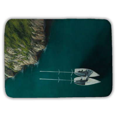 Smooth sailing Bath Mat with Non-Slip Backing - Quick Dry Memory Foam Bathroom Rug - Absorbent - Modern Plush Spa-Style - Machine Washable