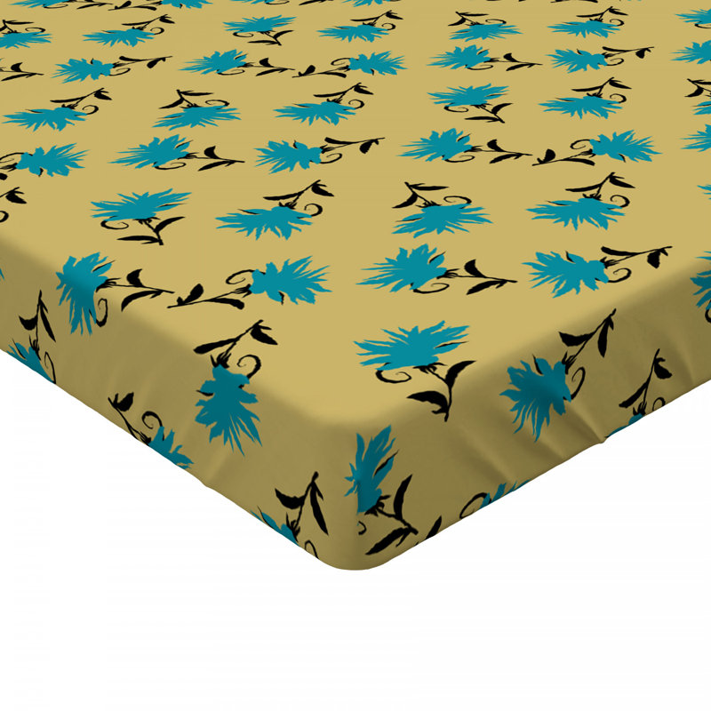 Microfiber Floral Fitted Sheet, Twin XL Fitted Sheet