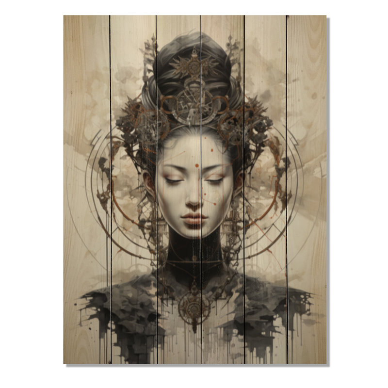 " Gray Buddhism Eightfold Path ", 40" H x 30" W x 0.78" D