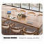 78.74"Modern minimalist natural-colour solid wood rectangular conference table