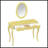 Luxury Makeup Vanity Desk With Oval Mirror, 3-Drawer Dressing Table For Jewelry Storage, Elegant Console Table For Home Decor, Gold-436011589
