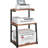 3 Tier Large Printer Stand, 23.6 X 23.6 X 22.6 Inches Square Printer Table With Storage Shelf, Rolling Printer Cart With Industrial Wheels
