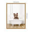 «Bear Cub in Traditional Vintage Bathaign» par Amy Peterson, reproduction d'art sur toile encadrée