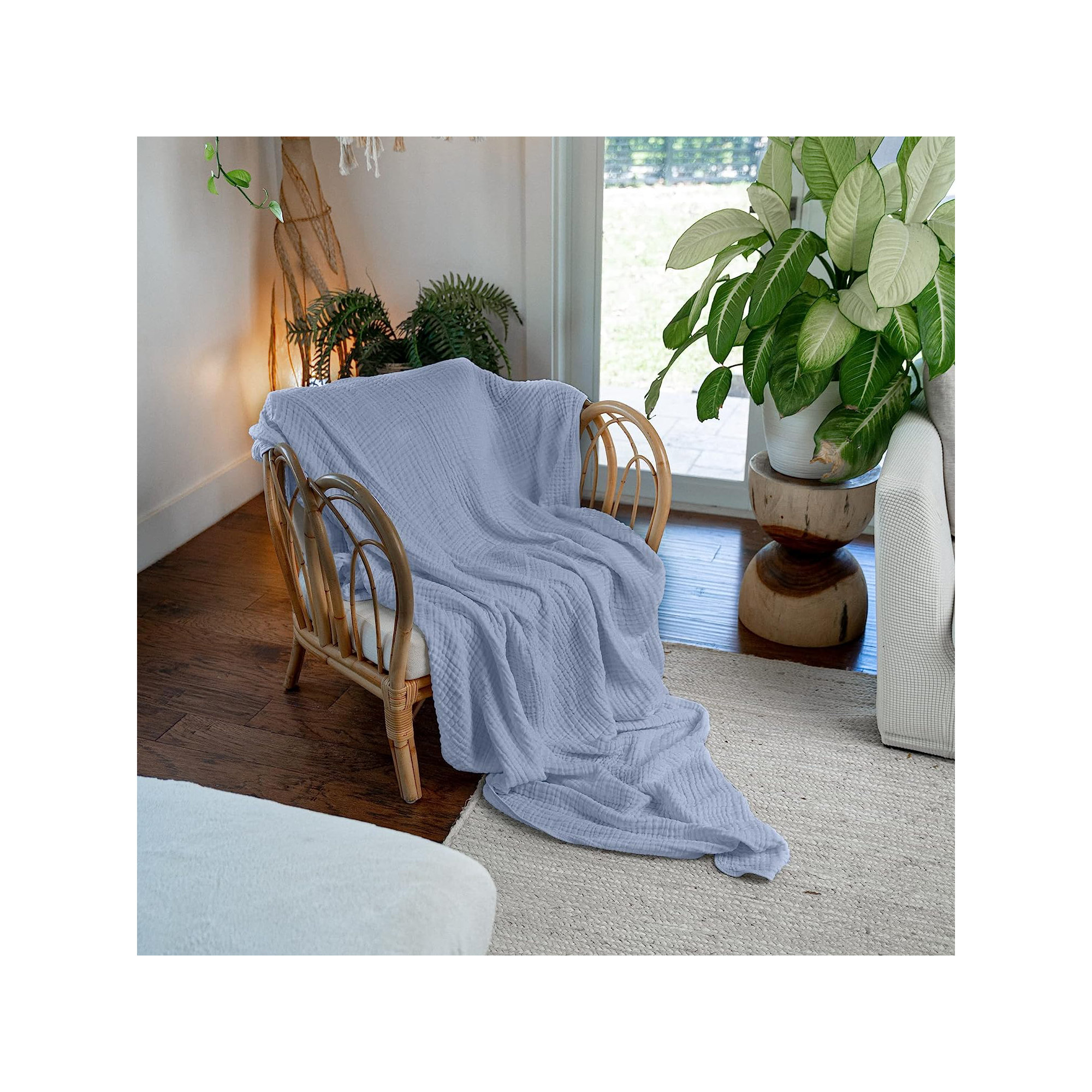Karlina Muslin Blanket, Heather, King
