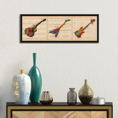"Music Instruments", impression panoramique sur toile tendue