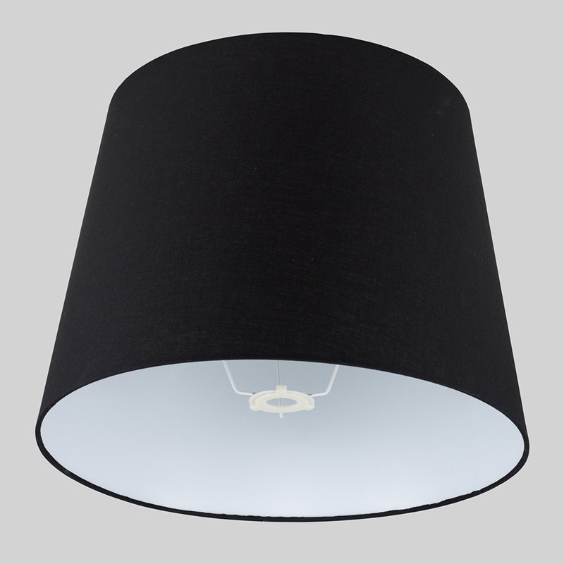 Aspen 34cm H Cotton Empire Pendant Shade ( Clip On ), Black