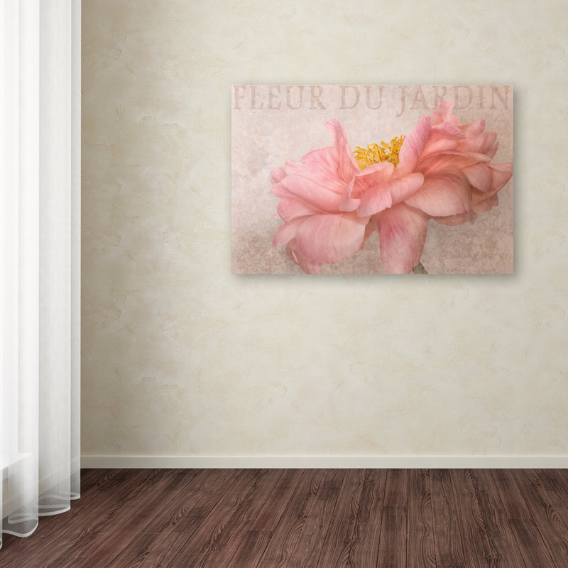 « jardin fleur », reproduction d’impression sur toile tendue, H 12 po x l 19 po