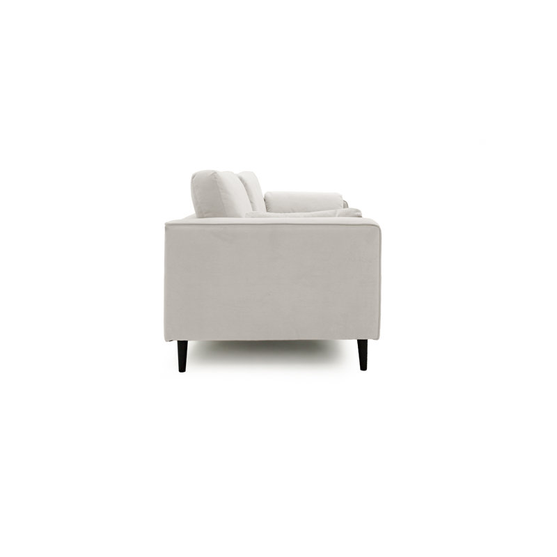 Millerville 4 Seater Velvet Sofa, Silver