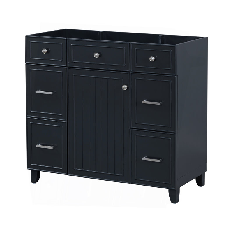[Cabinet seulement] Meuble-lavabo de 36 po - Noir (lavabo non inclus)