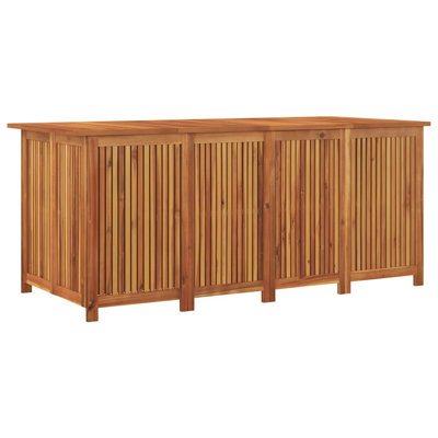 vidaXL Outdoor Storage Box, 120 Gal Deck Box, Solid Acacia Wood with Water-Resistant Bag, Natural 78.7"x31.5"x29.5" by VidaXL