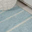 Montral Minimalist Stripe Turquoise/Cream Rug-1944252829