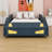 Race Car-Shaped Platform Bed With Wheels And Storage-45697551-45697545