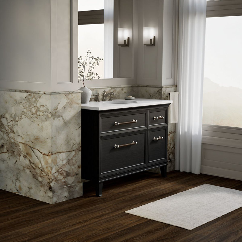 Artifacts 48 In. Bathroom Vanity Cabinet, Black