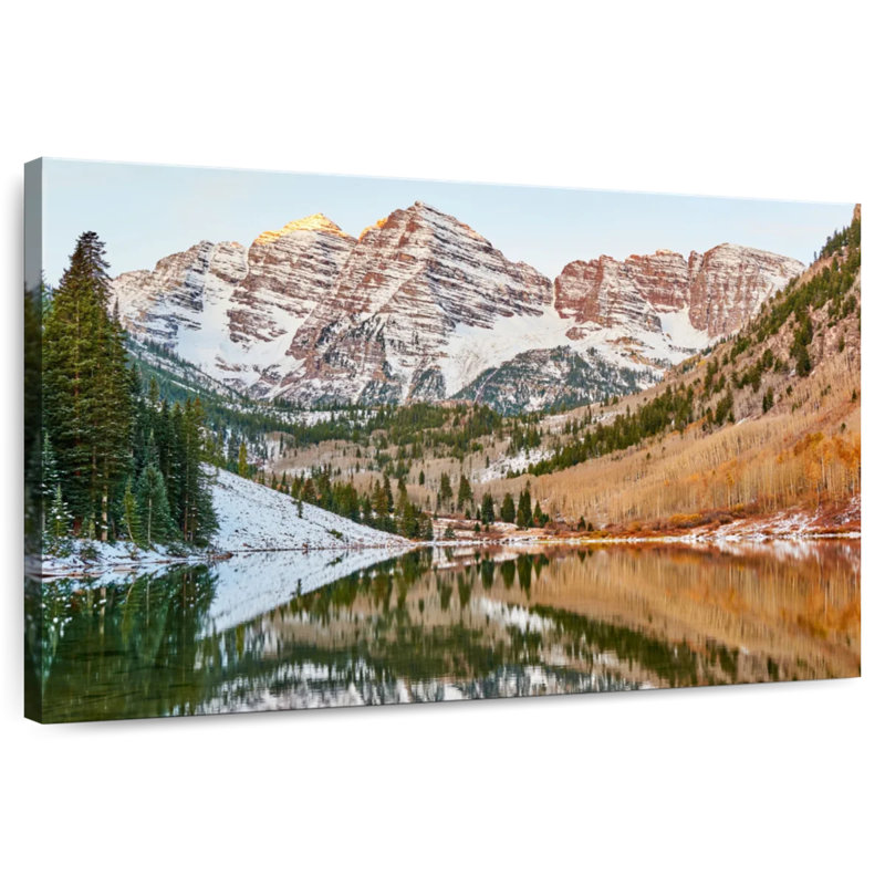 Alvord Maroon Bells et lac au lever du soleil, H 30 po x l 45 po