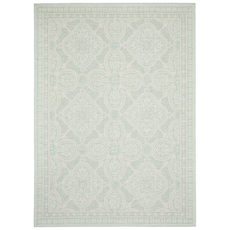 Dostie Oriental Indoor / Outdoor Rug, Rectangle 5'3" x 7'3"