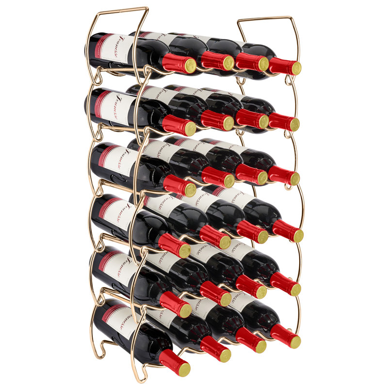 Support à vin empilable 6 bouteilles Sorbus, Cuivre, H 27 po x l 16,5 po x P 7 po