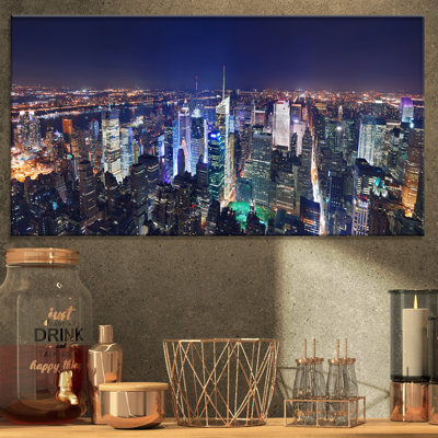 " New York City Manhattan Night Panorama "