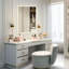 Miroir de salle de bain à DEL, miroir de meuble-lavabo mural-1179998127
