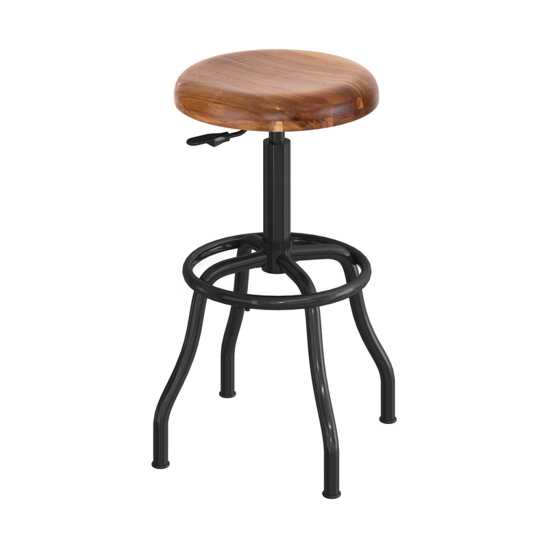 Tabouret de travail réglable en bois d'acacia