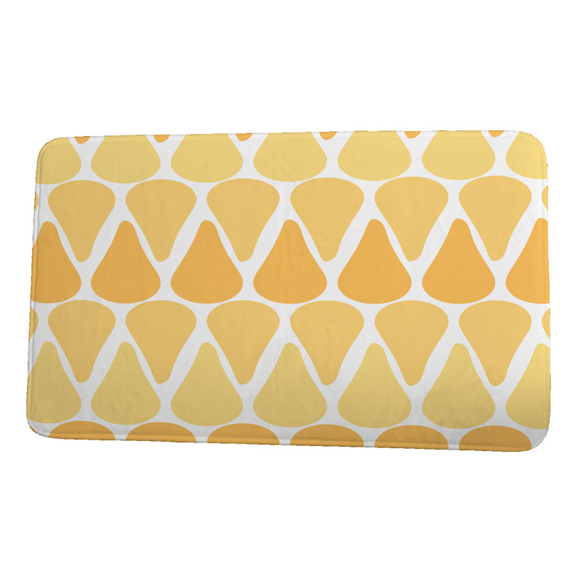 Tapis de bain Funston, l 24 po x L 17 po, Jaune