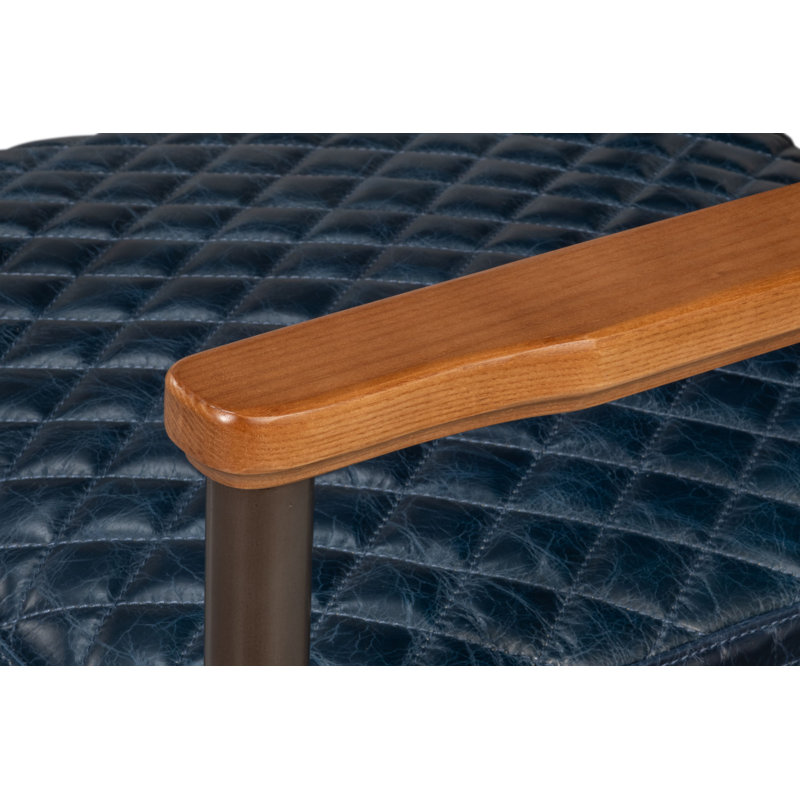The Harley Leather Arm Chair, Chateau Blue