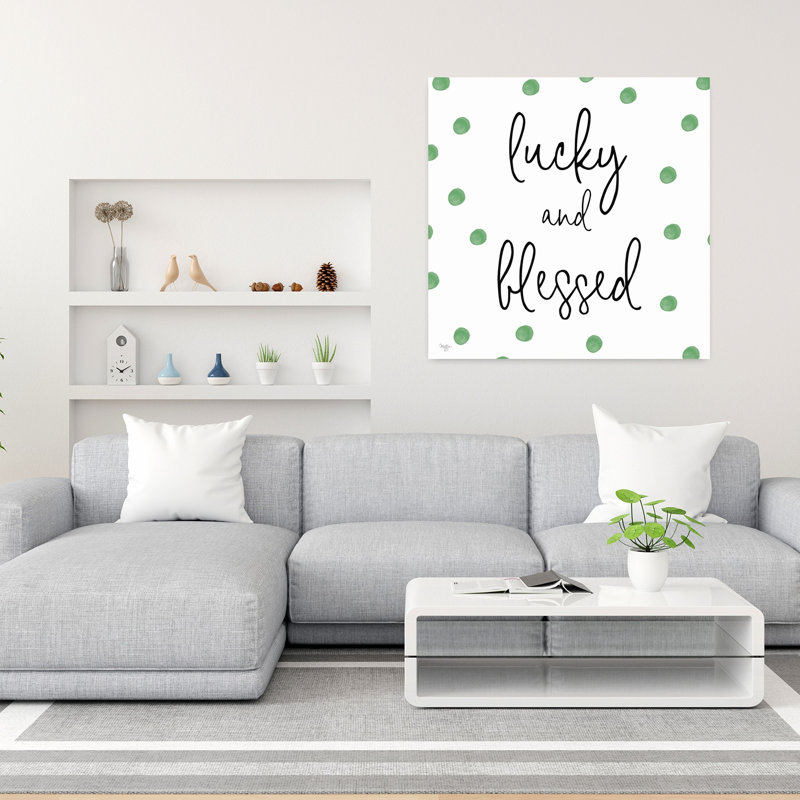 Art contemporain Lucky And Blessed, H 36 po x l 36 po