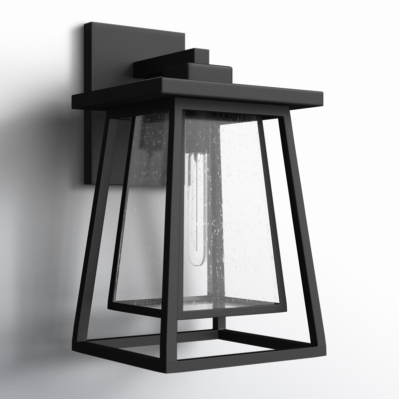 Buchanan Black 1 - Bulb Seeded Outdoor Wall Lantern, 18" H x 10" W x 11" D