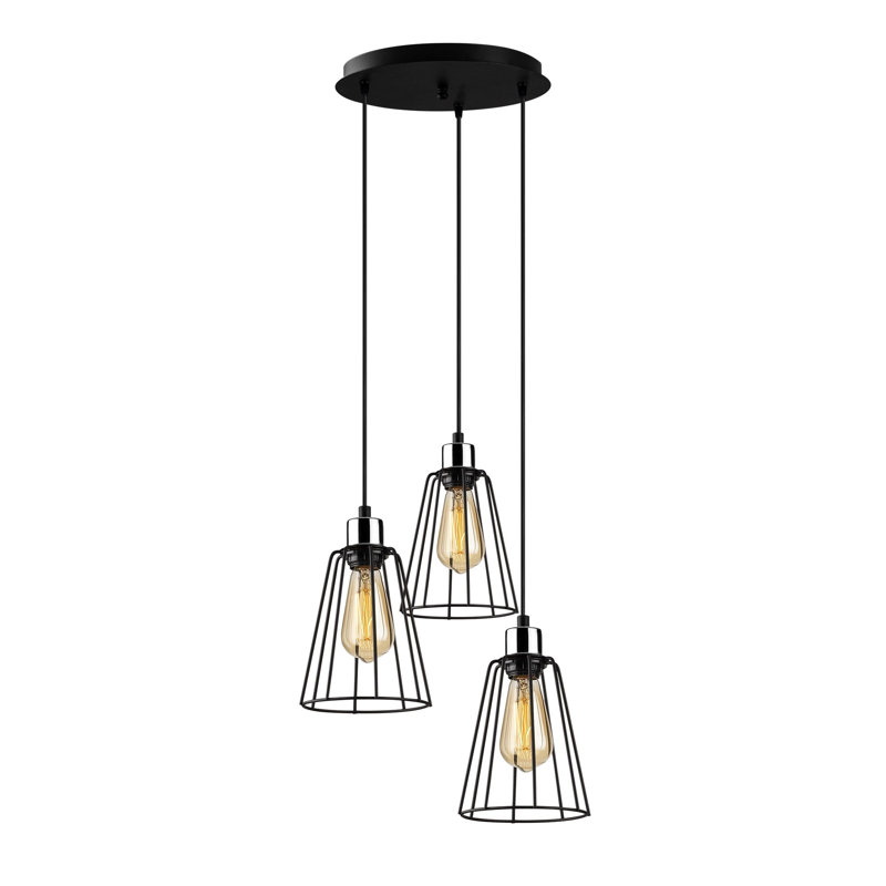 Luminaire suspendu conique à 3 lumières Aido