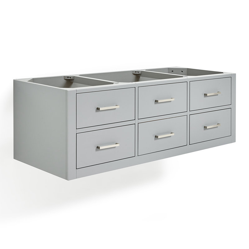 Base de meuble-lavabo simple 54 po Megrez, Gris