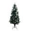 Arbre de Noël artificiel pin vert en fibre optique 6 pi avec lumières blanches / froides-120429750