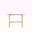 Console moderne avec cadre en métal doré, table d'entrée chic avec tablette de rangement pour le décor du salon
