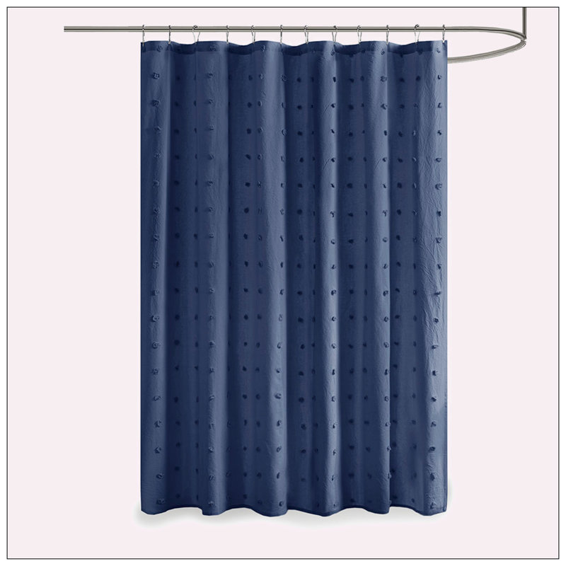 Rideau de douche moderne pour salle de bain, Bleu, 70 po x 72 po