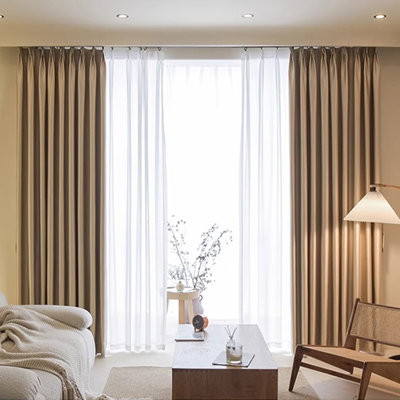 Polyester Blend Room Darkening Curtain Pair