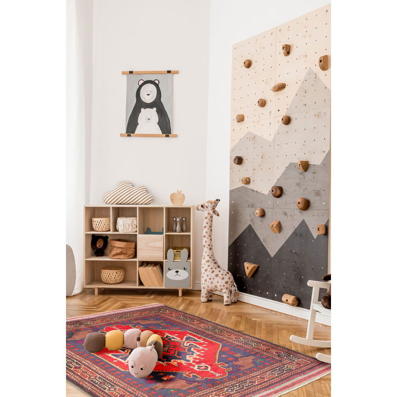 Tapis rouge Teimani 4 pi 2 po x 6 pi 2 po