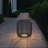 9.45" H All Iron Frame Rattan Lantern With Hemp Rope Handle-114212647