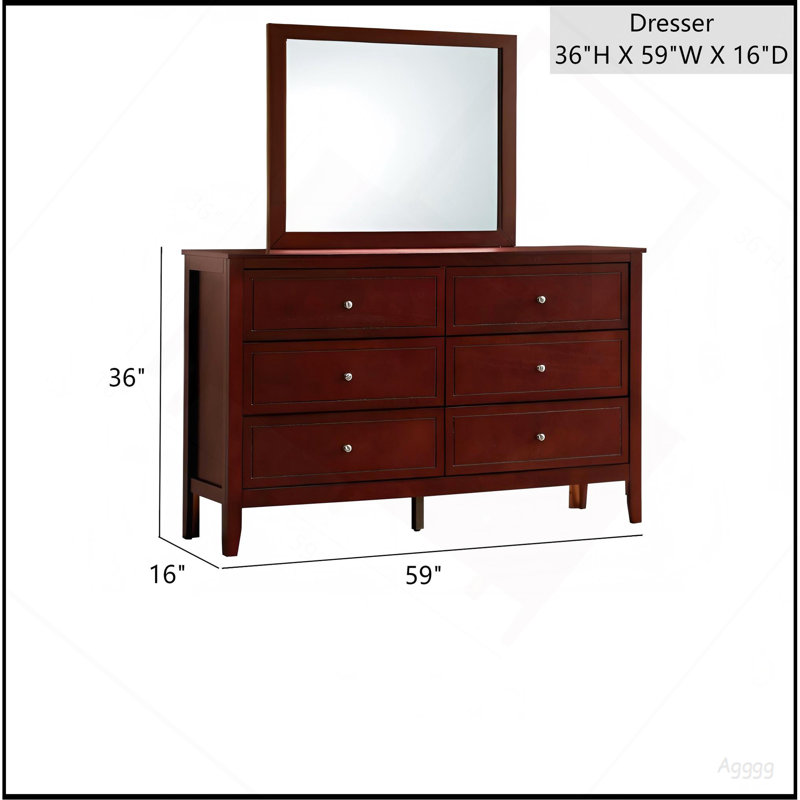 Daniel G1310-D-00 Dresser(Without Mirror) , Cherry