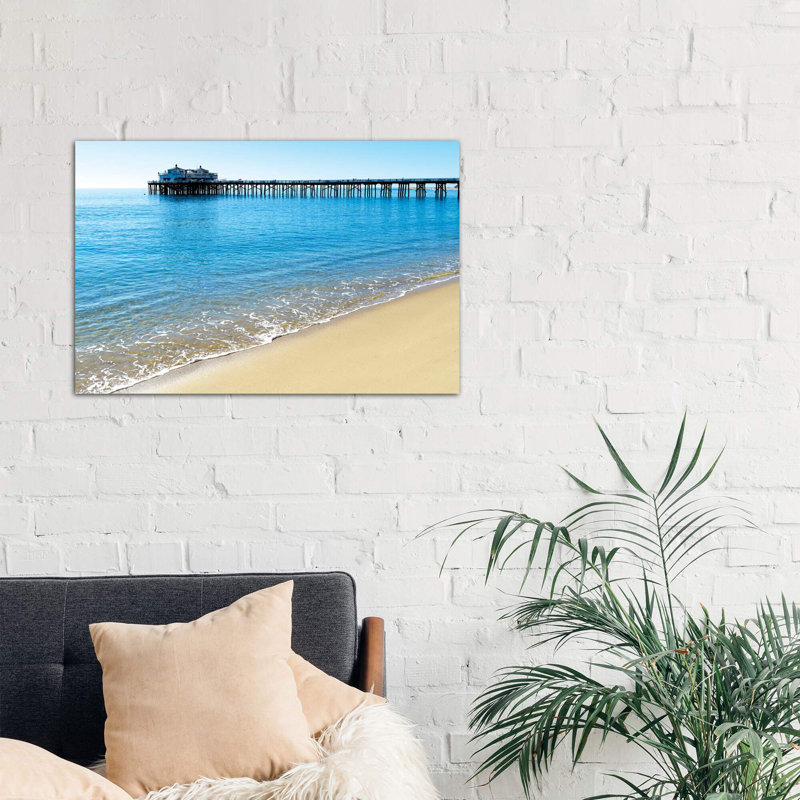 Pier Malibu Beach I - No Frame Print on Canvas, 101.6 cm H x 66.04 cm W x 1.91 cm D