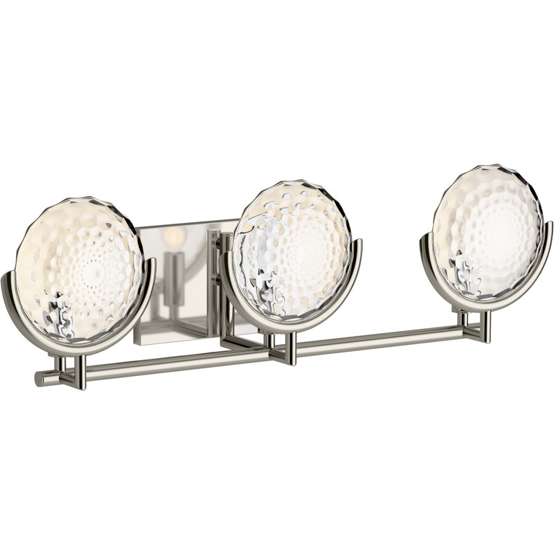 Arendela Vanity Light, Brushed Nickel, 3 Lights