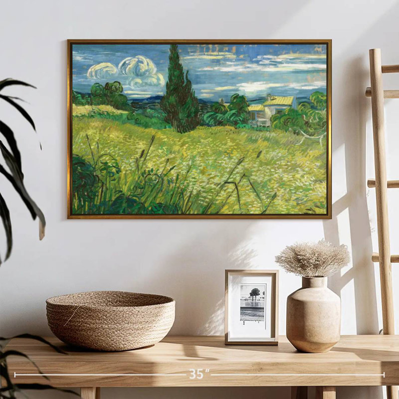 Champ vert 1889, Floating Frame Gold, 25 po x 17 po