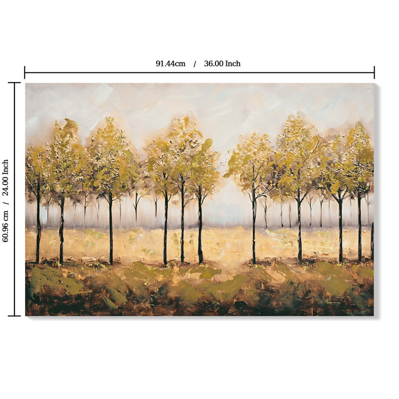 Toile peinte à la main à la feuille d'or 24 po x 36 po, encadrée de pierres intégrées pour la décoration de bureau, impression d'arbre abstrait d'automne et décorations en pierre, salon, chambre à coucher
