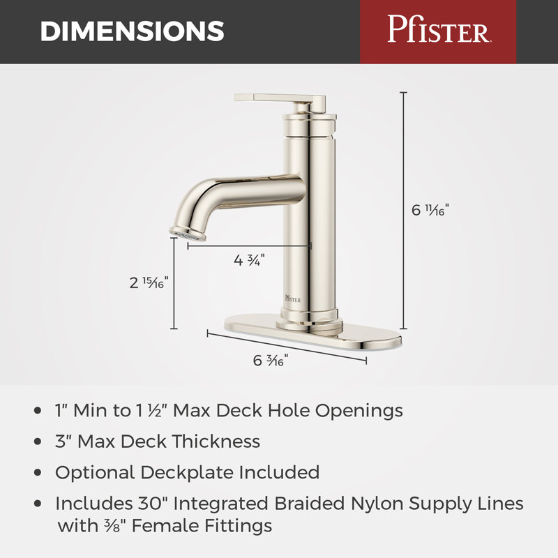 Robinet de salle de bain Havenridge, Nickel poli