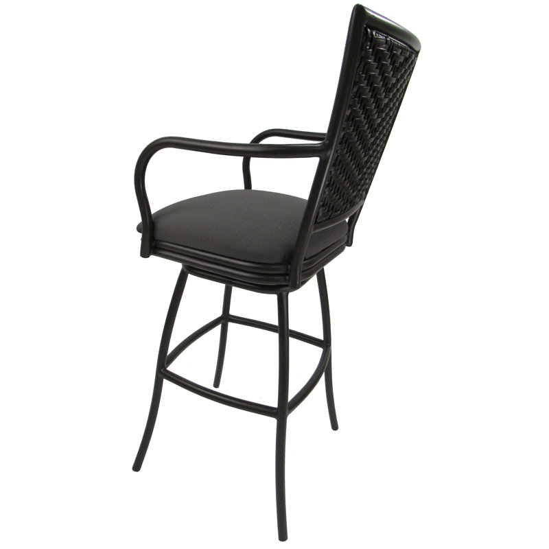 Tabouret de bar 26 po Wynwood, Gris foncé, Noir, 26"