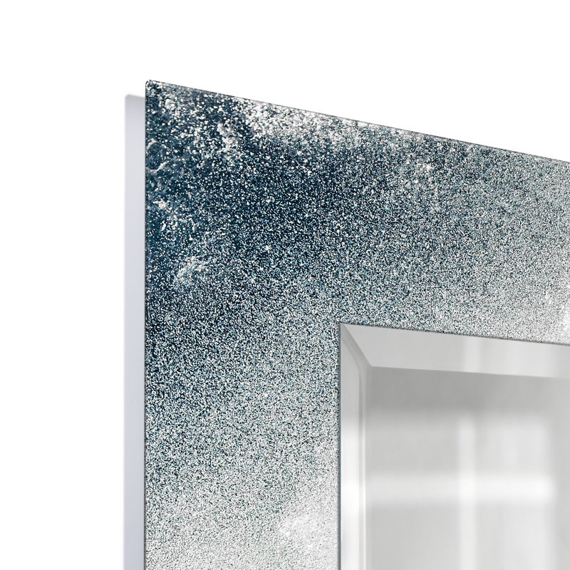 Glass Frame Rectangle Wall Mirror, 48" x 32"
