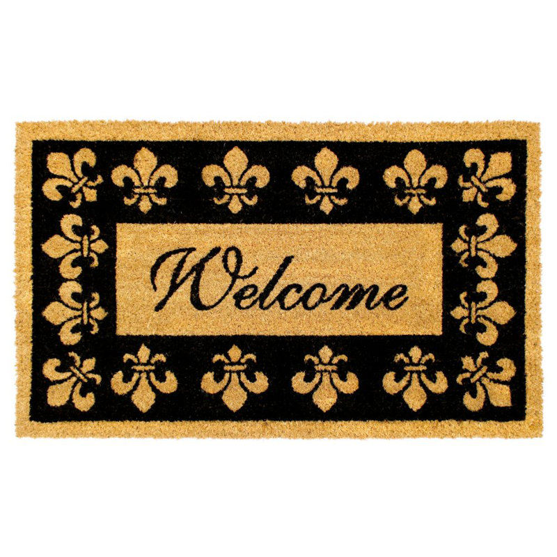 Tapis d'extérieur antidérapant Bruning Fleur De Lis 30 po x 18 po