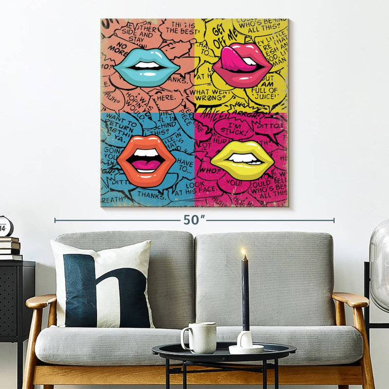 Shuttleworth Comic Lips, 33" H x 33" W