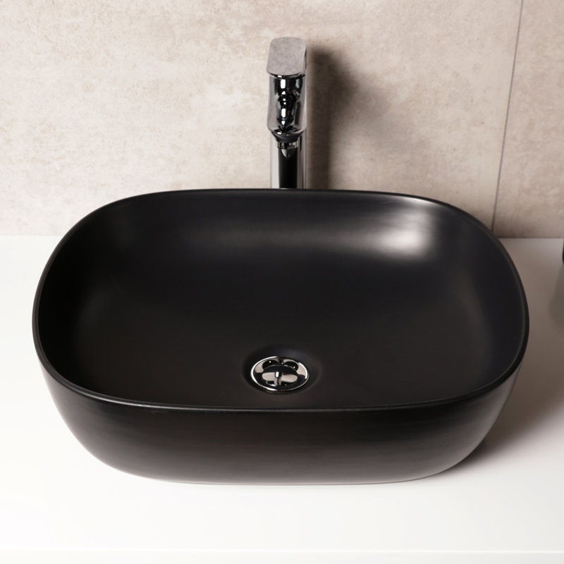 Navi 19.88'' L Bathroom Sink, Matte Black