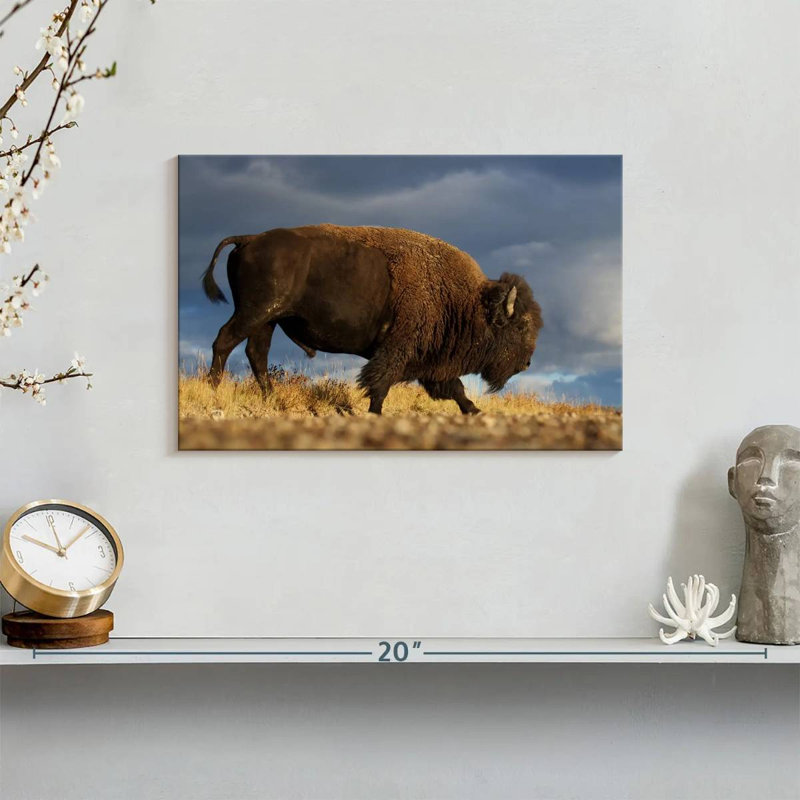 Brampt Walking American Bison, 8" H x 12" W
